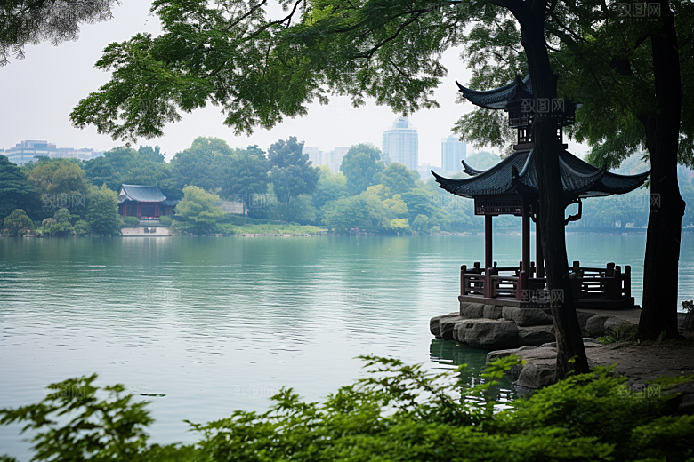 杭州城市风光都市江南摄影图