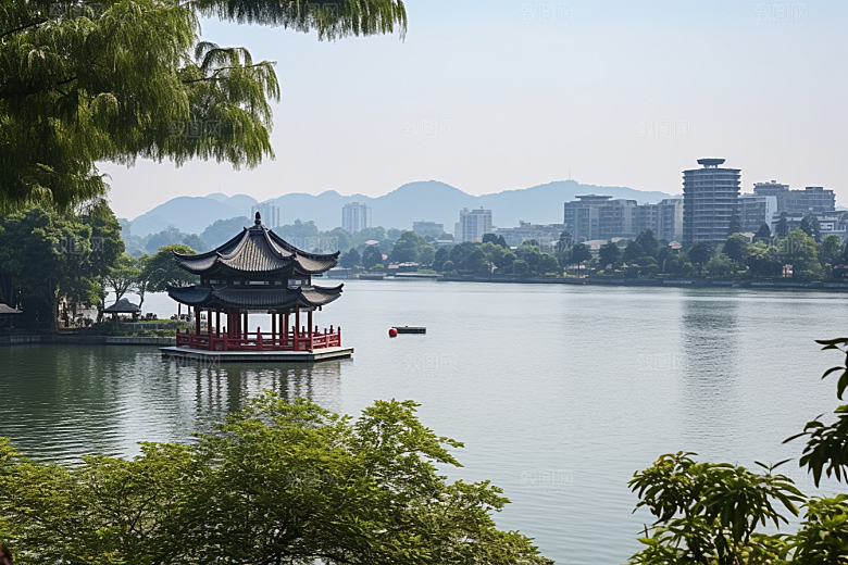 杭州城市风光景点江南摄影图