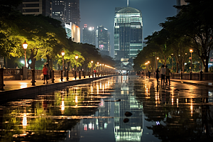 杭州城市风光景点景色摄影图