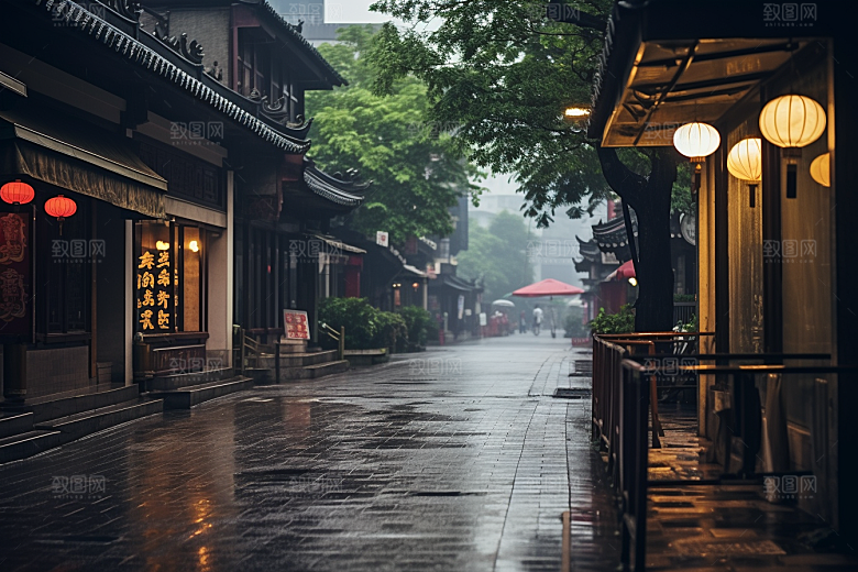 杭州城市风光南宋古都景点摄影图