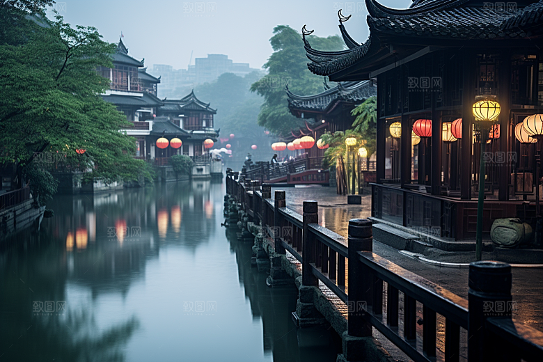 杭州城市风光景色风景摄影图
