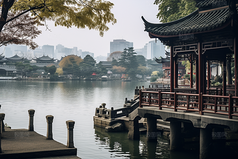 杭州城市风光景色国内游摄影图