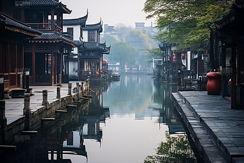 杭州城市风光高清南宋古都摄影图