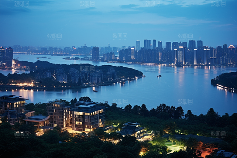 杭州城市风光风景旅行摄影图
