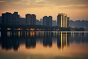 杭州城市风光地标风景摄影图