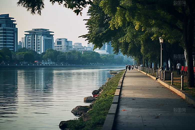 杭州城市风光地标旅游摄影图