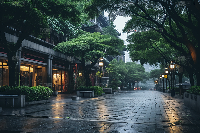 杭州城市风光景色风景摄影图
