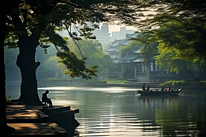 杭州城市风光风景江南摄影图