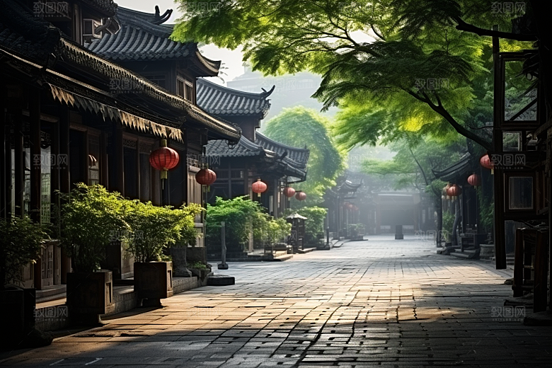 杭州城市风光风景南宋古都摄影图