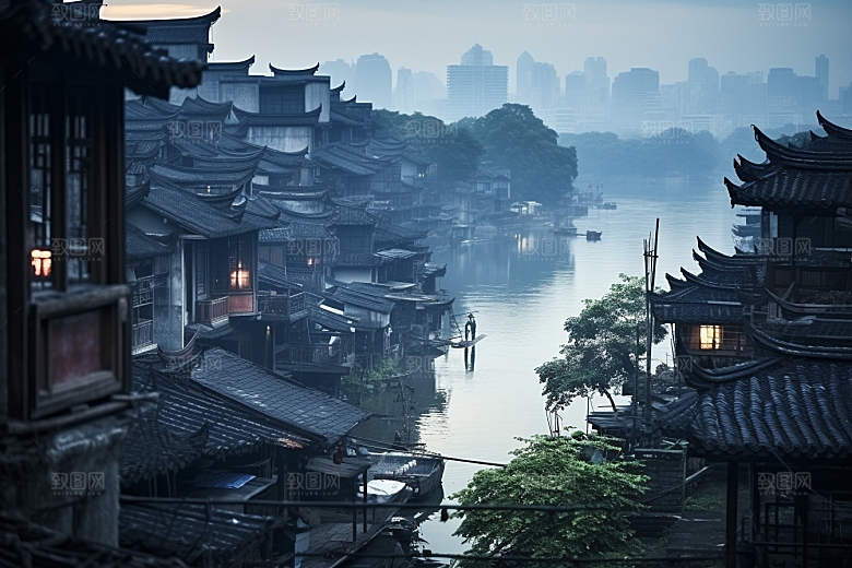 杭州城市风光高清南宋古都摄影图