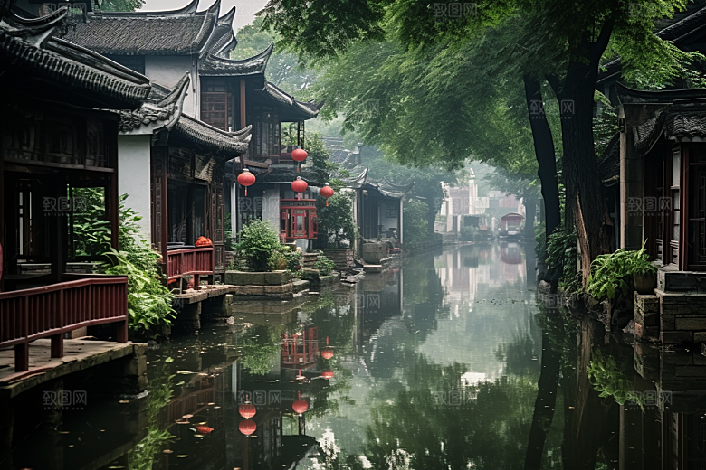 杭州城市风光风景景色摄影图