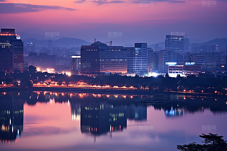 杭州城市风光南宋古都风景摄影图
