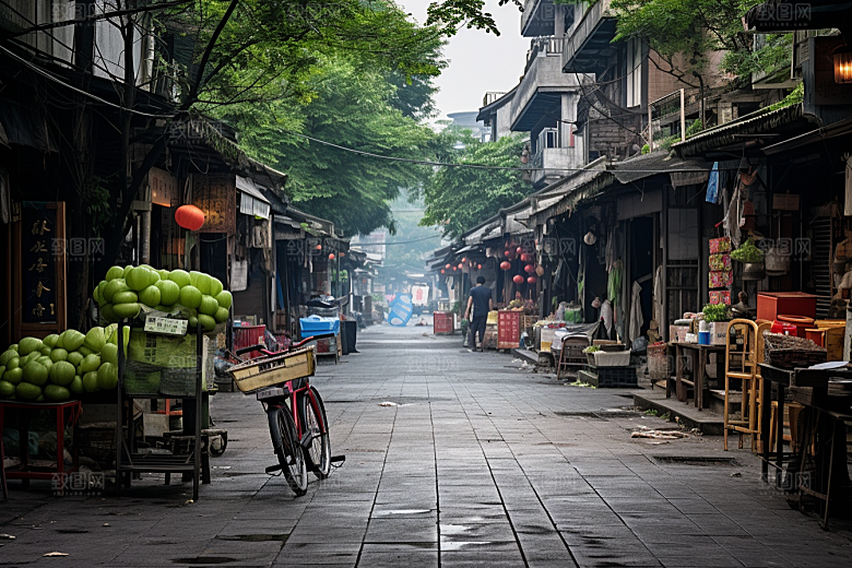 杭州城市风光风景景点摄影图