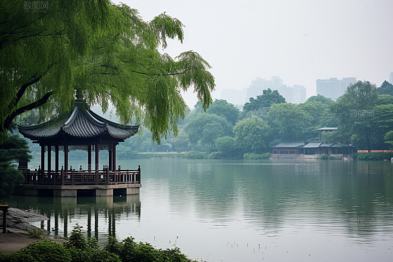 杭州城市风光景色高清摄影图