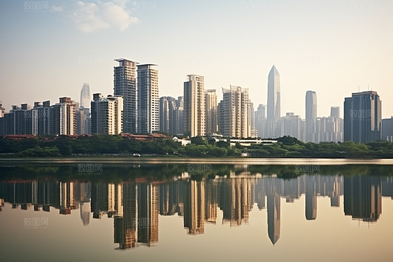 杭州城市风光南宋古都风景摄影图