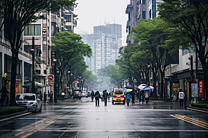 杭州城市风光旅行景点摄影图