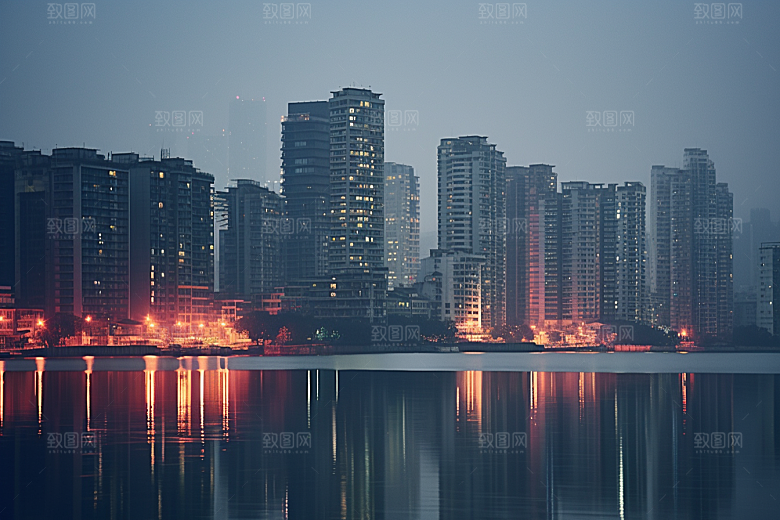 杭州城市风光旅行景色摄影图