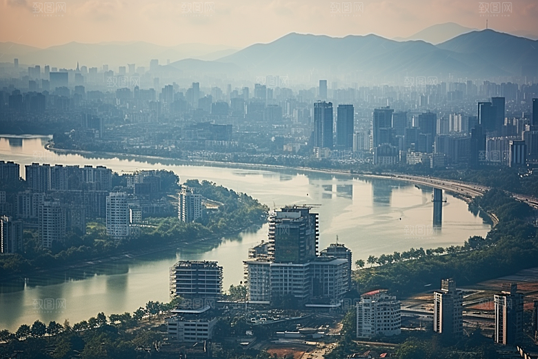 杭州城市风光旅游旅行摄影图