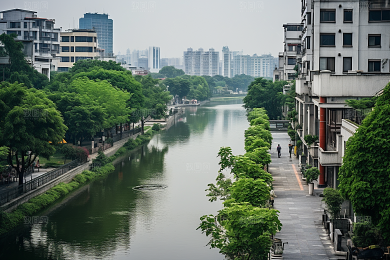 杭州城市风光风景南宋古都摄影图