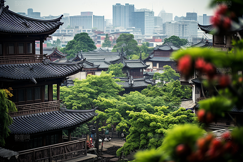 杭州城市风光国内游风景摄影图