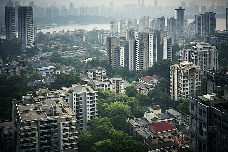 杭州城市风光风景国内游摄影图