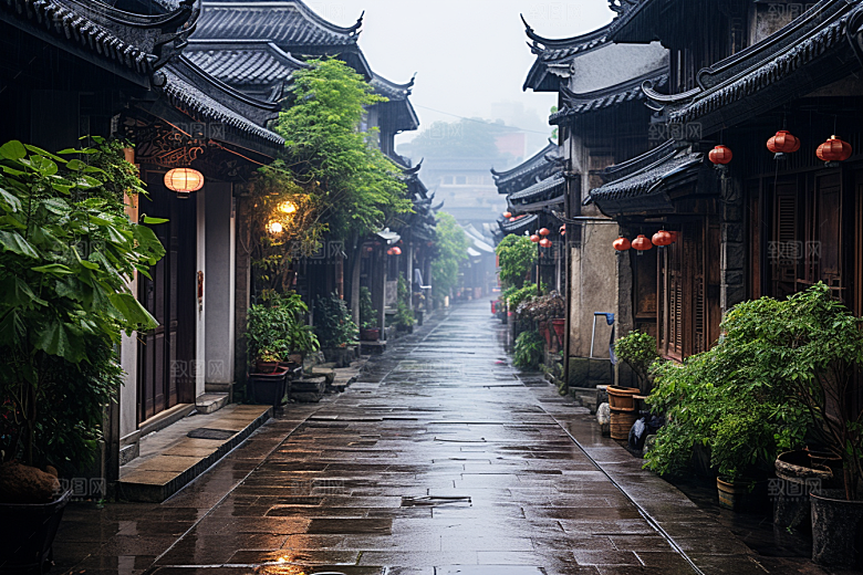杭州城市风光风景景点摄影图