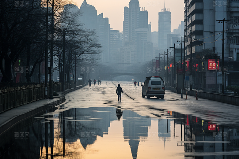杭州城市风光旅行风景摄影图