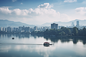 杭州城市风光国内游景色摄影图