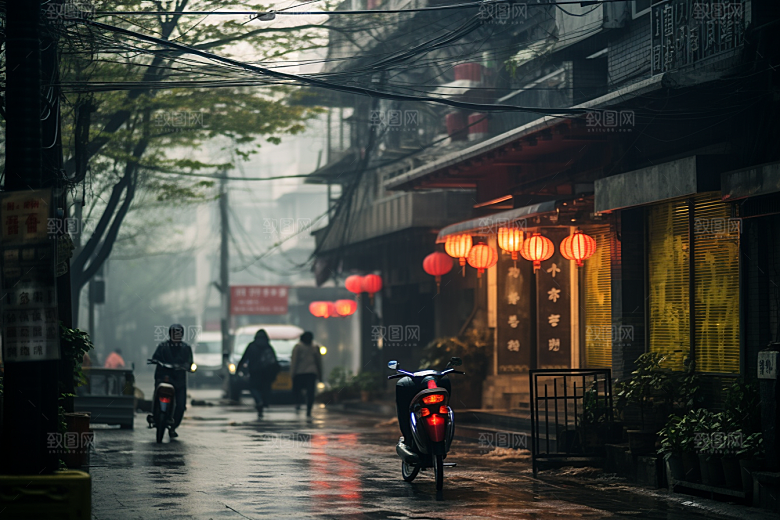 杭州城市风光景点地标摄影图