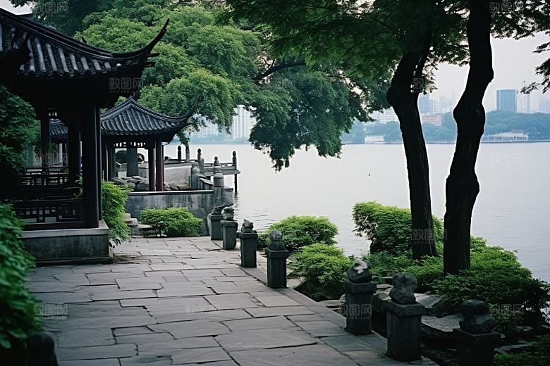 杭州城市风光南宋古都景点摄影图