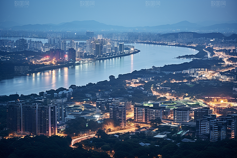 杭州城市风光高清地标摄影图