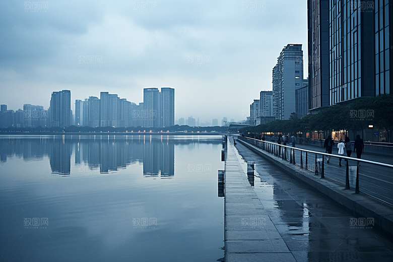 杭州城市风光旅游景点摄影图