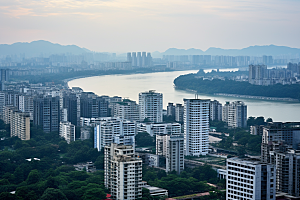 杭州城市风光风景江南摄影图