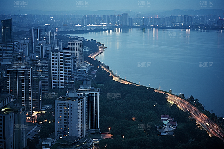 杭州城市风光旅游风景摄影图