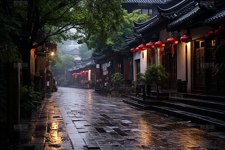 杭州城市风光地标江南摄影图