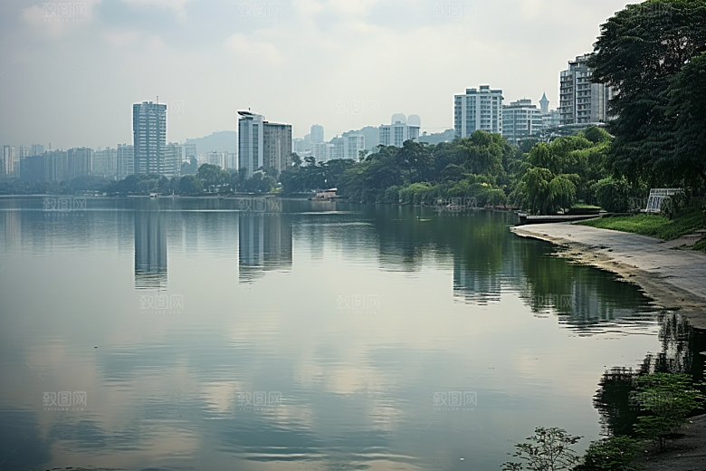 杭州城市风光都市景色摄影图