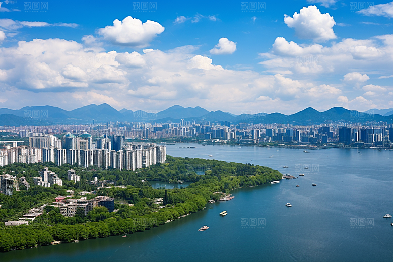 杭州城市风光南宋古都江南摄影图