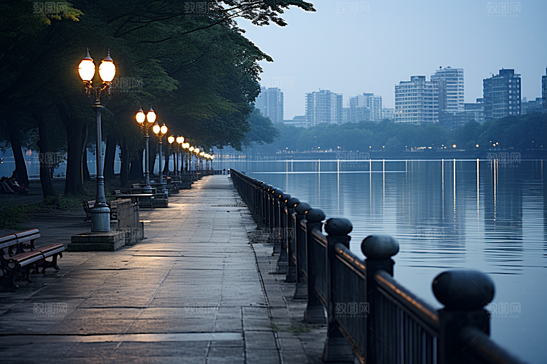 杭州城市风光景色高清摄影图