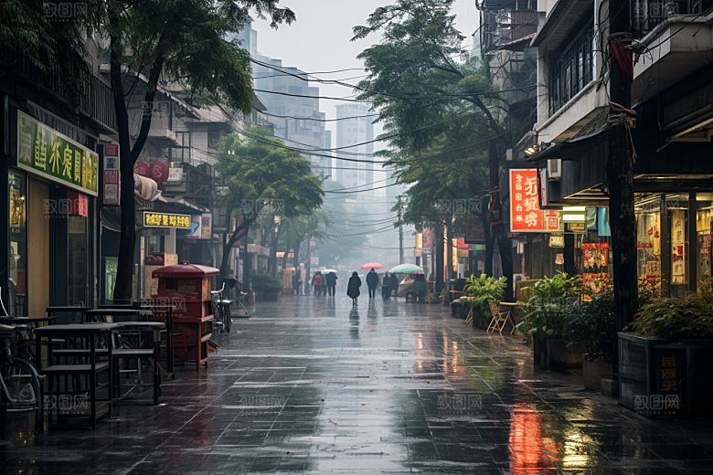 杭州城市风光地标景色摄影图