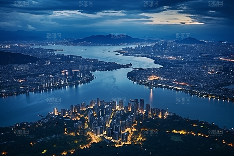 杭州城市风光南宋古都高清摄影图