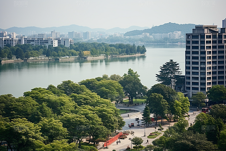 杭州城市风光南宋古都景点摄影图