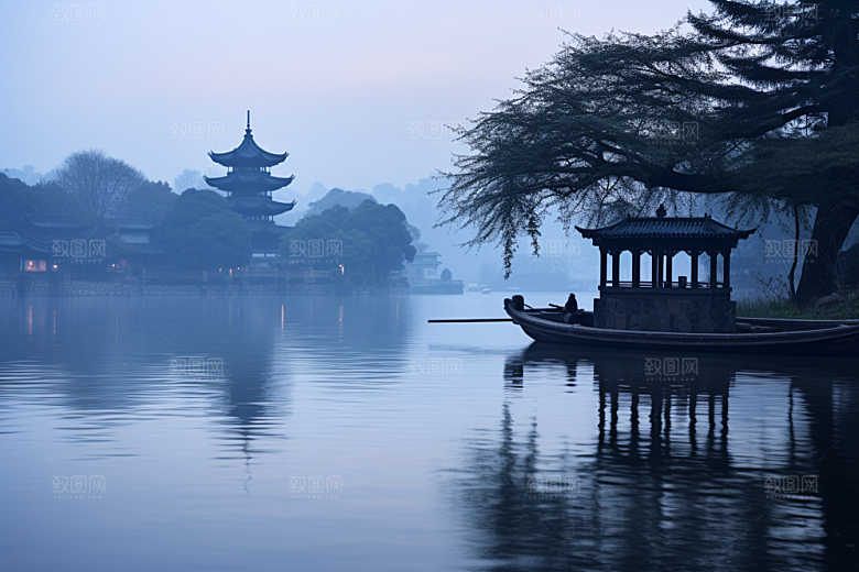 杭州城市风光南宋古都风景摄影图
