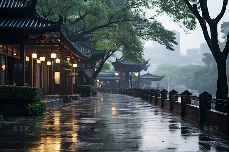 杭州城市风光景点江南摄影图