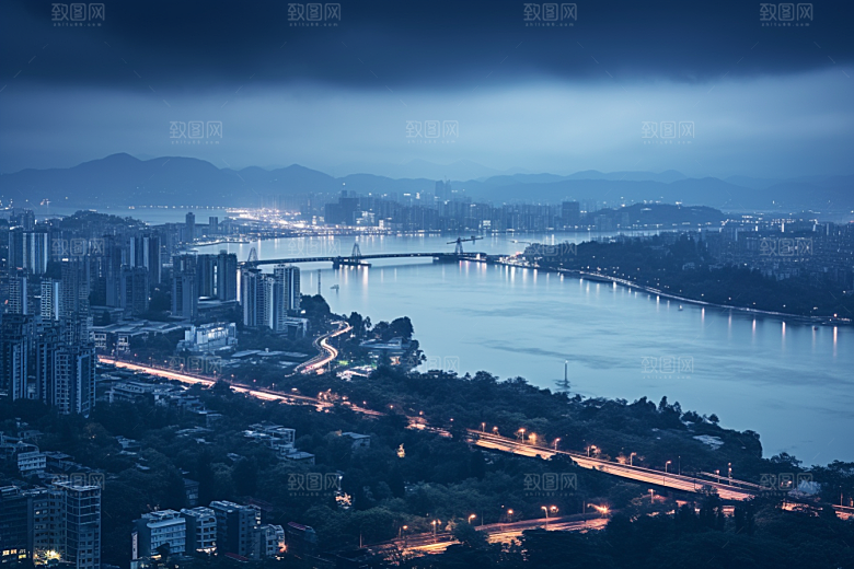 杭州城市风光都市风景摄影图