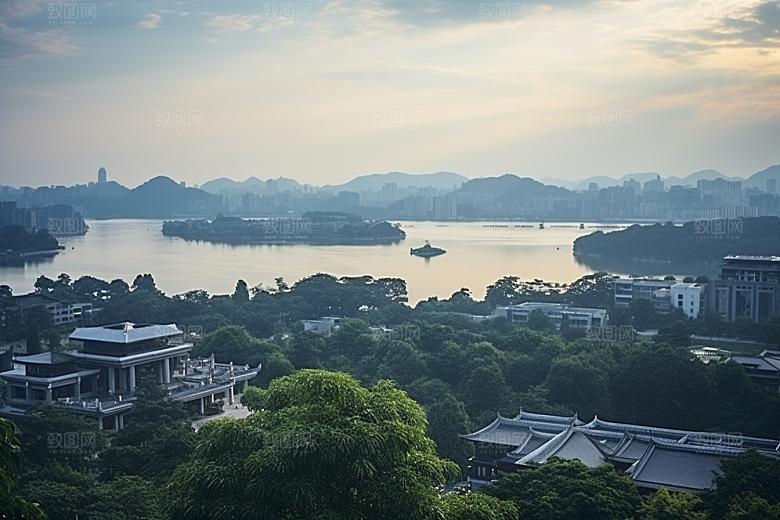 杭州城市风光高清旅游摄影图