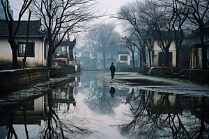 杭州城市风光景色南宋古都摄影图