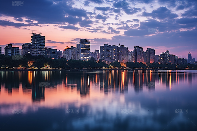 杭州城市风光景点江南摄影图