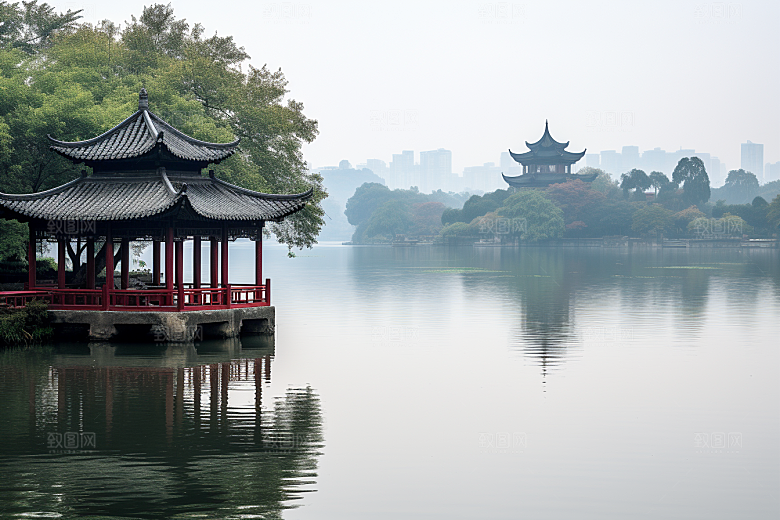 杭州城市风光都市风景摄影图