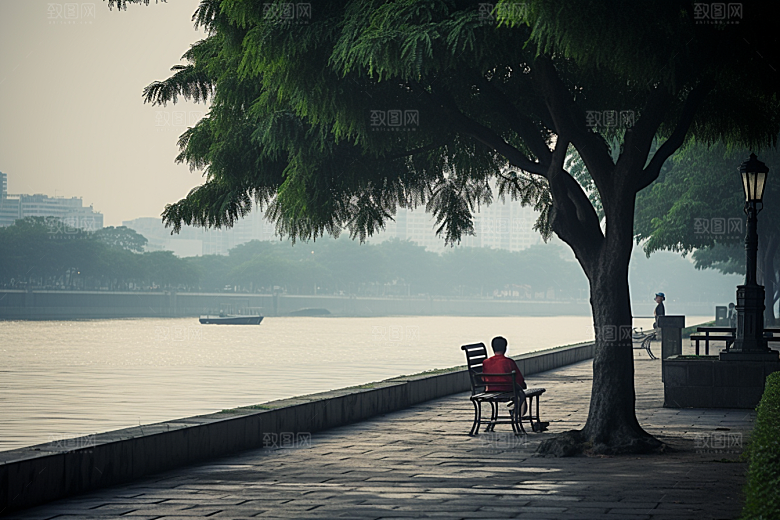 杭州城市风光景点都市摄影图