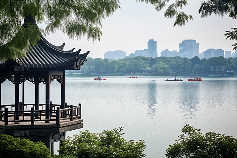 杭州城市风光旅行南宋古都摄影图